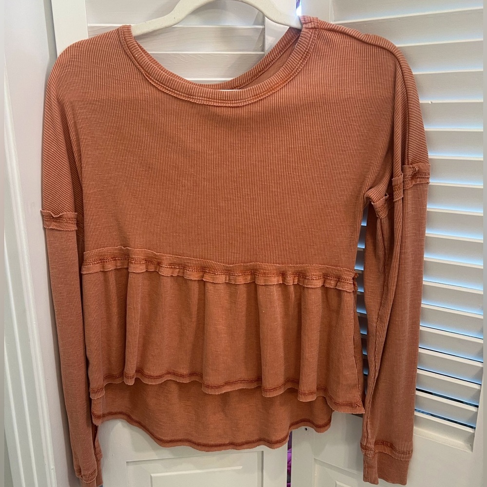 NWOT true craft burnt orange long sleeve top